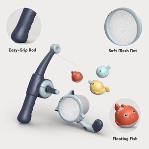 Ensemble de jouets de <span class=keywords><strong>bain</strong></span> pour la pêche pour les tout-petits, jouets aquatiques avec canne à pêche et filet, sans BPA, ABS, <span class=keywords><strong>jeu</strong></span> pour la baignoire, la piscine et la plage, OEM - Product Image 3