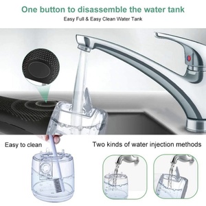 Hydropulseur intelligent sans fil électrique, irrigateur buccal étanche avec 6 têtes de buses et 2 brosses - Product Image 6