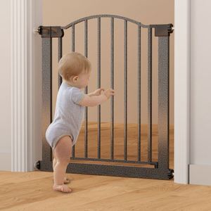 Puerta de Seguridad para Bebés y Mascotas en Forma de Arco, Montaje a Presión, Apta para Escaleras y Puertas, Fácil Instalación y Acceso - Product Image 1