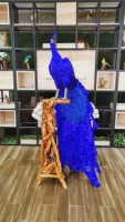 Vente en gros d'usine, paon décoratif élégant pour fête de vacances, fleur artificielle naturelle