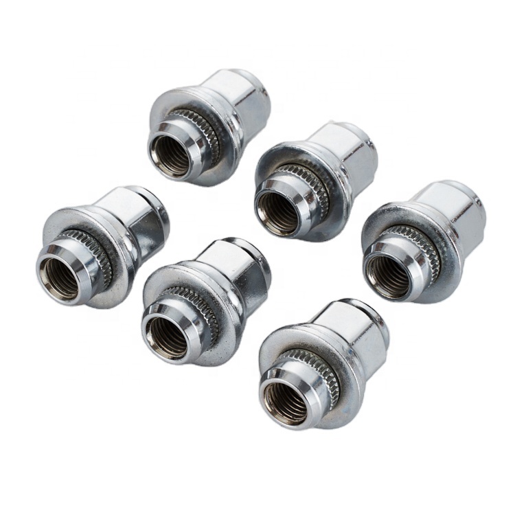 Новинка, серебристая стальная гайка, круглые крепления, прочные гайки, аксессуары для шин, 90942-01033 Колесные гайки для toyota