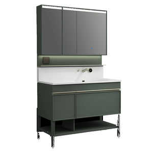 Luxury Model 24E <b>Smart</b> <b>Mirror</b> High Quality Water-Resistant Artificial Stone Bathroom Vanities for Bedroom Warehouse Direct - Product Image 1