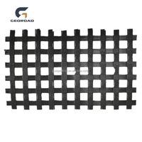 Geogrid de Poliéster GEOROAD para Estabilización de Suelos, Refuerzo de Carreteras y Ferrocarriles, Resistencia a la Tracción de 20-1000KN/m