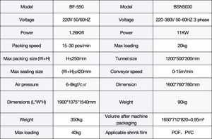 Máquina de Sellado en L Neumática Automática BSN5030+BF550 y Túnel de Termoencogimiento para Envasado de Alimentos, Bebidas y Textiles - Product Image 2