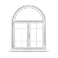 Ventanas Abatibles de Aluminio Modernas Directas de Fábrica, Doble Vidrio Aislante, Insonorizadas, con Persianas Fijas Plegables para Dormitorio o Villa