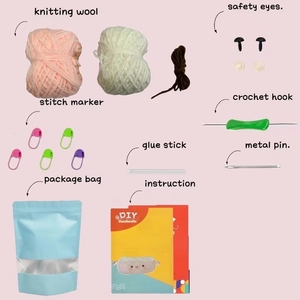 Fil à pompon doux pour le stockage de lunettes en forme de mouton <span class=keywords><strong>Kit</strong></span> de crochet pour la maison - Product Image 4