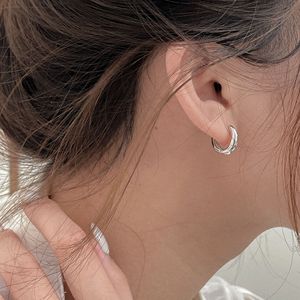 Pendientes Huggie de Plata de Ley S925, Pendientes de Botón de Plata 925 para Uso Diario - Product Image 4