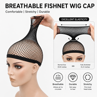Bonnet en maille élastique pour la confection de perruques, vente en gros, filet à cheveux en nylon, accessoires pour perruques
