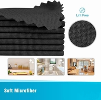 Paño de Limpieza de Microfibra de Lujo Negro para Electrodomésticos, Reutilizable y Sin Pelusas, para Uso en la Cocina y el Hogar