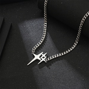 สร้อยคอชุบทองคำแท้แฟชั่นสวยงาม สร้อยคอจี้รูปดาวสแตนเลส - Product Image 4
