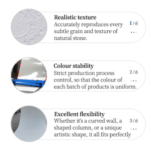 MIGLIORE Panneau mural intérieur design, carreaux <span class=keywords><strong>de</strong></span> céramique souple MCM, revêtement mural extérieur en <span class=keywords><strong>pierre</strong></span>, carreaux flexibles, brique, <span class=keywords><strong>pierre</strong></span> MCM - Product Image 5