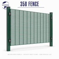 Clôture de sécurité 358 en acier galvanisé thermolaqué, robuste, de qualité industrielle, pour équipement marin, anti-escalade, en panneaux de treillis soudé