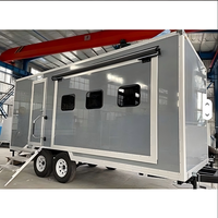 Cabine mobile Apple préfabriquée en acier moderne avec bureau, chambre et espace repas pour les centres de glamping et les villas