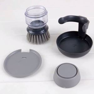 Hot Selling Pressing <b>Cleaning</b> Dish Scrubber Kitchen Soap Dispensing Palm Brush - Product Image 6
