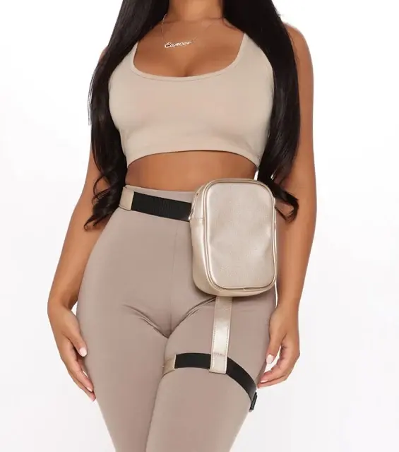 New Fashion Thigh Harness Leg Bag Outdoors Sports Waist Bag Leather Fanny Pack for Women