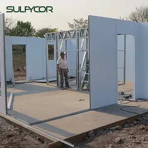Prefabricated Wall Mgo Board Basement Wall Panels Quick Install Office Movable Room Building Material Container House Wallboard