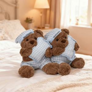 Peluche Ours Mignon en Pyjama, Jouet Apaisant pour le Sommeil, Compagnon de Nuit pour Filles, Cadeau d'Anniversaire - Product Image 4