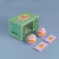Boîtes pliables pour cupcakes, emballages plats, 6, 12, 24 unités, empilables, avec poignée, doublure en carton écologique, pour fêtes et événements, prêts à être expédiés