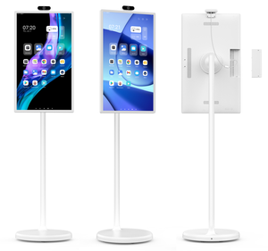 21.5 Inch Smart Touch Screen LED LCD <b>TV</b> Monitor <b>Portable</b> Movable Wireless Floor Stand White HD1080 Full HD Outdoor White Cabinet - Product Image 3