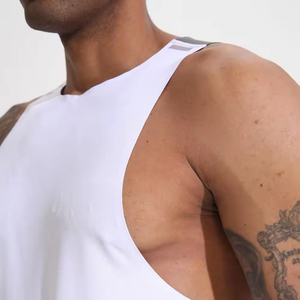Wholesale Custom <b>Men</b> Bodybuilding Fitness Moisture Wicking <b>Compression</b> Shirt Gym Wear Sleeveless <b>Vest</b> Sport Stringer Tank Top - Product Image 6