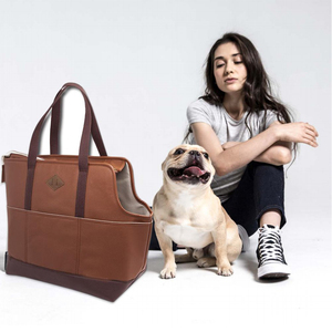 Портативная Сумка-переноска для домашних животных, сумка-тоут из искусственной кожи для маленьких собак - Product Image 2