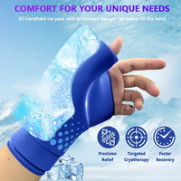 Gant de compression réutilisable en gel pour la main et le poignet, idéal pour l'arthrite, les gonflements, les entorses et la récupération post-chirurgicale