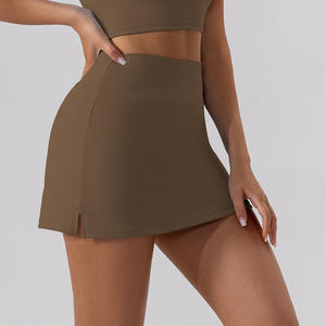 カスタムロゴ卸売レディースフィットネス衣装2in1ハイウエストスカートテニスゴルフバドミントンスカート - Product Image 5
