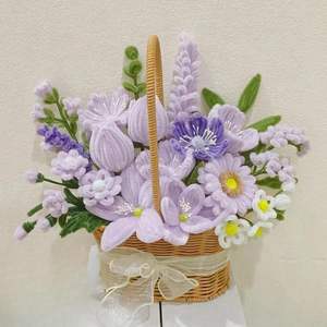 Dropshipping regalo casero Diy ramo materiales paquete tulipán girasol hecho a mano <span class=keywords><strong>cesta</strong></span> de flores - Product Image 1