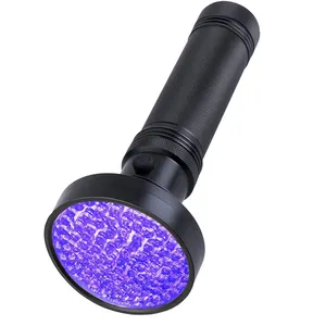 Hot Sale Black Light Torch Powerful Ultra Violet 10 Watt 395Nm Ultraviolet UV 100 LEDs Flashlight