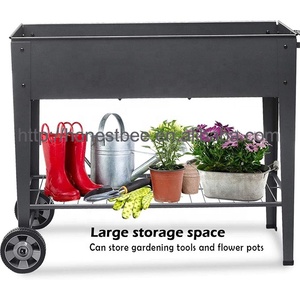 <span class=keywords><strong>Pot</strong></span> de jardin <span class=keywords><strong>sur</strong></span>élevé avec pieds, bac à jardin <span class=keywords><strong>sur</strong></span>élevé en métal d'extérieur <span class=keywords><strong>sur</strong></span> <span class=keywords><strong>roulettes</strong></span>, kit de jardinage pour appartement, légumes, herbes - Product Image 6