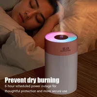 Humidificateur d'air de voiture 260ML USB Diffuseur d'huiles essentielles Humidificateur d'arôme domestique Générateur de brume LED Veilleuse Mini humidificateur ultrasonique
