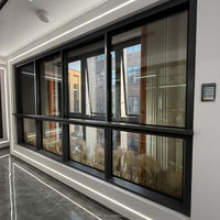 Ventana Corredera Moderna de Aleación de Aluminio, Ventana de Vidrio para Balcón con Gran Vista, Resistente al Calor, Impermeable, Insonorizada, Ahorradora de Energía, para Hotel