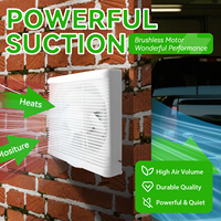 Ventilateur d'extraction axial mural 12V BLDC écologique à énergie solaire pour salle de bain, cuisine, poulailler, certifié CE RoHS FCC - Vente en gros