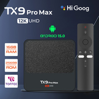 2025 Le Plus Récent TX9 PRO MAX 4K Avec Télécommande Vocale 16 Go 256 Go Boîtier TV Android 15.0