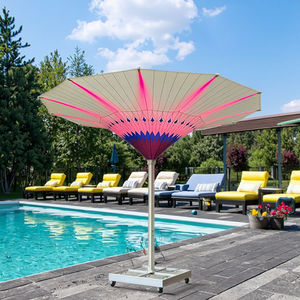 Vente en gros de <span class=keywords><strong>parasol</strong></span> LED tulipe de luxe avec base en marbre nouveau design moderne imperméable au vent pour la cour d'un hôtel mobilier de jardin - Product Image 2