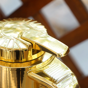 Arabico modello decorativo placcato plastico grande capacità 1L vetro capsula interna <span class=keywords><strong>caffè</strong></span> e tè Thermos bottiglia - Product Image 4