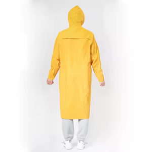 PVC giallo per <span class=keywords><strong>Poncho</strong></span> <span class=keywords><strong>uomo</strong></span> e donna tutto il corpo impermeabile impermeabile antivento per escursioni all'aperto singolo o doppio nastro - Product Image 2
