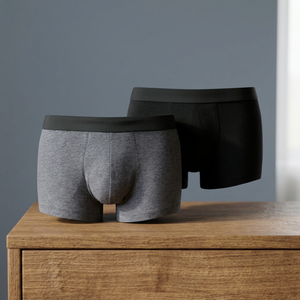 Calzoncillos Boxer de Punto para Hombre KIVOTECH, Negros, con Cinturón, Corte Medio, Color Sólido, Transpirables y Cómodos - Product Image 3