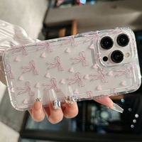 Nouvelle Coque de Téléphone Transparente Adorable avec Nœud Papillon Anti-Choc pour Filles et Femmes, Compatible iPhone 17 16 15 14 Pro Max