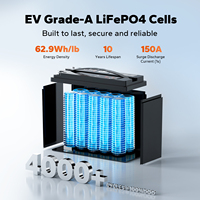 Batterie LiFePO4 LiTime 16V 30Ah à décharge profonde avec Bluetooth, IP65, 4000 cycles, pour kayak, sondeur de pêche, électronique de pêche, stock US EU AU JP CA