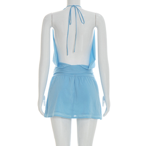 Viviblook C26DS074 Nuevo Vestido de Verano Sexy sin Mangas con Espalda Descubierta, Mini Vestido Casual para Damas - Product Image 6