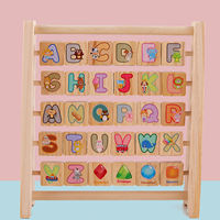 Juguetes de aprendizaje del alfabeto Montessori, rompecabezas de letras, bloques de lectura de madera para niños, juguetes de Educación Temprana, rompecabezas del alfabeto