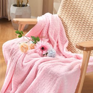 100X150 CM Baby <strong>Pink</strong> <strong>Throw</strong> Blanket Super Soft Flannel Cozy Blankets &amp; <strong>Throw</strong> for Adults Warm Plush Blankets for All Season - Product Image 2