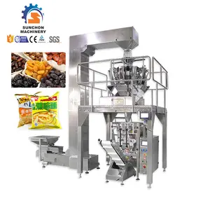 Fully automatic plastic bag Food packaging machine with multihead weigher