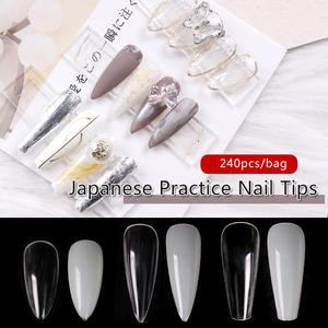 TSZS <span class=keywords><strong>2020</strong></span> Popular 240 unids/bolsa Natural claro almendra Stiletto acrílico ataúd puntas <span class=keywords><strong>uñas</strong></span> práctica puntas de <span class=keywords><strong>uñas</strong></span> - Product Image 2