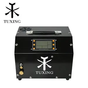 Tuxing Aanpasbare Leverancier 12V Lcd-Scherm Draagbare Olievrije 300bar 30mpa 4500psi Pcp Jacht Paintball Luchtcompressor