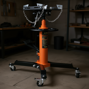 Gato hidráulico telescópico de acero de 1.2 toneladas con ruedas giratorias para reparación de vehículos - Product Image 2