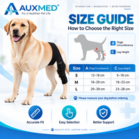 Attelle d'immobilisation pour pattes arrière de chien avec sangles réglables pour la récupération des fractures et le soutien articulaire