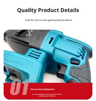 Marteau perforateur rotatif sans fil 21V, sans balais, 26mm de diamètre de perçage, 900 tr/min, 4500 fr/min, outils de construction pour murs en béton