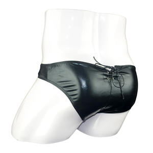 Mutande Sexy erotiche da <span class=keywords><strong>uomo</strong></span> in <span class=keywords><strong>pelle</strong></span> artificiale a vita bassa con cinturino in Jock mutande con cinturino in Jockstrap per glutei - Product Image 4